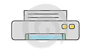 Office Printer Device, Document Printing and Office Equipment, vector design Generative AI