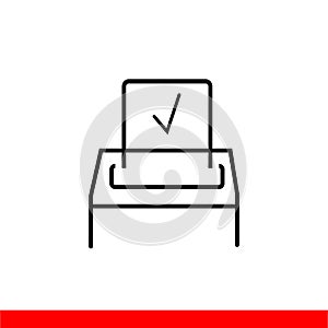 Office printer, line icon vector