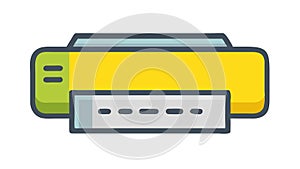 Office Printer Machine, Document Printing Output Devices, vector design Generative AI