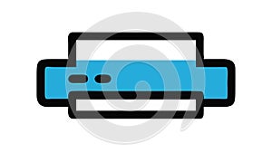 Office Printer Machine Icon - Print, Document Office Equipment Vector, vector design Generative AI