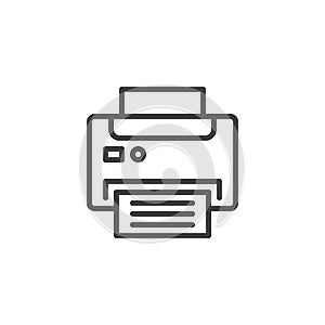 Office printer outline icon