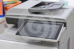 Office printers are used for photocopying. Scan documents in the office