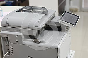 Office printers are used for photocopying. Scan documents in the office