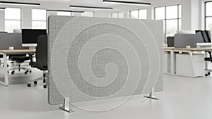 Office Privacy Screen in Modern Workspace