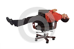 Office relaxation yoga position