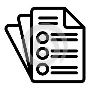 Office reports icon, outline style