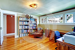 Office room with antique style furniture