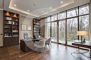 Office room interior architecture design