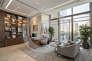 Office room interior architecture design photo
