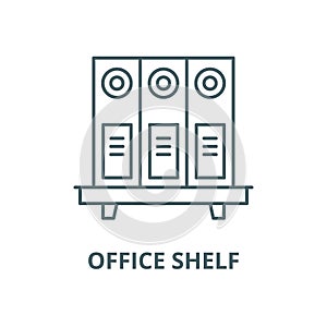 Office shelf vector line icon, linear concept, outline sign, symbol