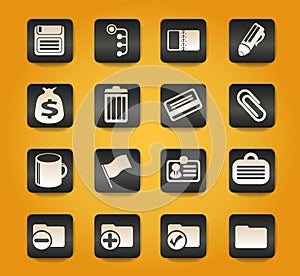 Office simple vector icons