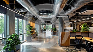 An office space that emphasizes wellness and well-being