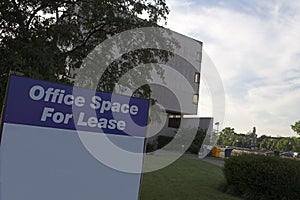 Office space for lease sign