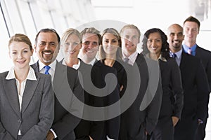 Office staff lined up