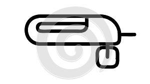 Office Stapler Icon Vector Illustration in Flat Design, vector design Generative AI