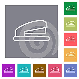 Office stapler outline square flat icons photo