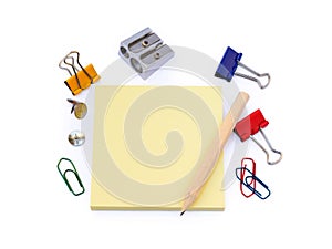 Office supplies isolated