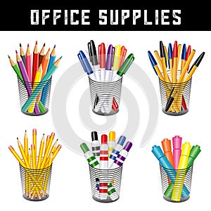 Office Supplies, Marker Pens, Highlighters, Pens, Pencils