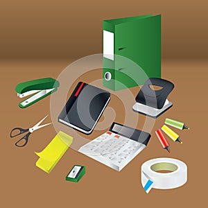 office supplies. Vector illustration decorative design