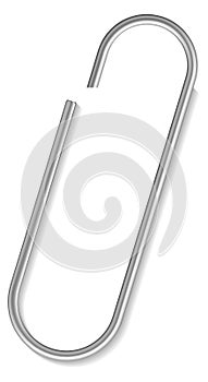 Office supply symbol. Paper clip metal attach