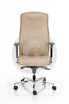 Office swivel chair against white background