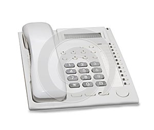 Office table phone isolated white