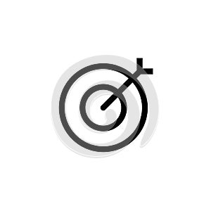 Office target icon design. simple clean line art professional business management concept vector illustration design