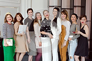 Office team smiling together