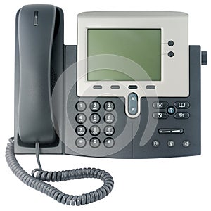 Office telephone set front view