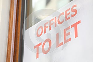 Office to let sign real estate