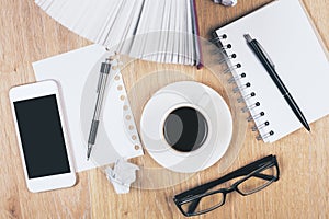 Office tools on table