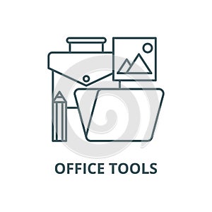 Office tools vector line icon, linear concept, outline sign, symbol