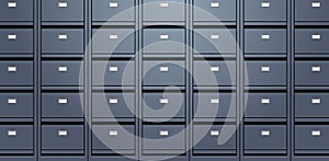 office wall of filing cabinet document data archive storage folders for files business administration concept