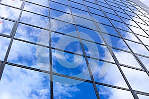 Office windows glass sky relection photo