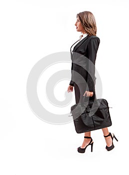 Office woman with briefcase