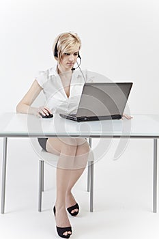 Office woman at her desk