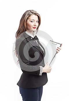 Office woman isolated