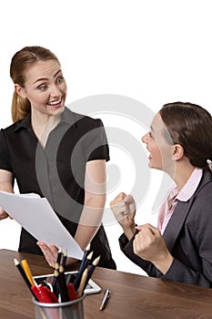Office Women looking at Documents