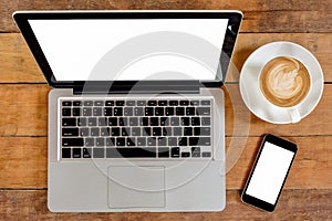 Office wooden table photo