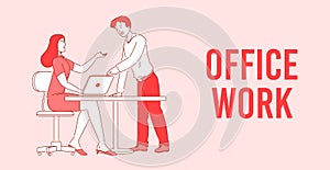 Office work effective and productive teamwork