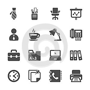 Office work icon set, vector eps10