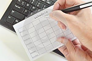 Office work with the schedule photo