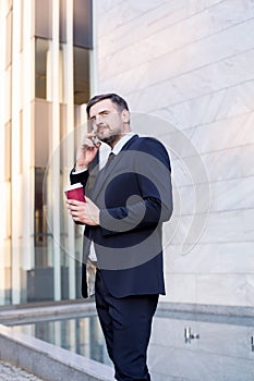 Office worker with coffee