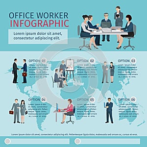 Office Worker Infographics