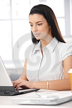 Office worker with laptop