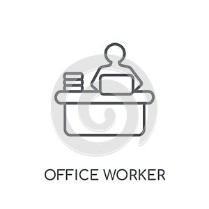 Office worker linear icon. Modern outline Office worker logo con