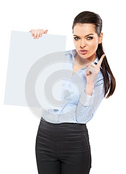 Office worker with a sheet of paper