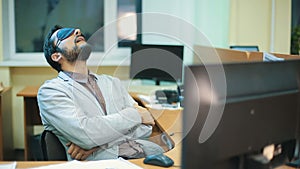 Office Worker sleeping at work