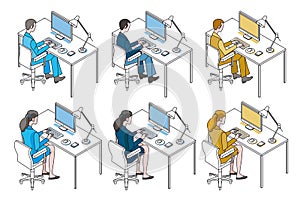 Office Workers with Computer