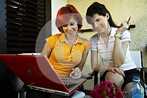 Office workers at vacation